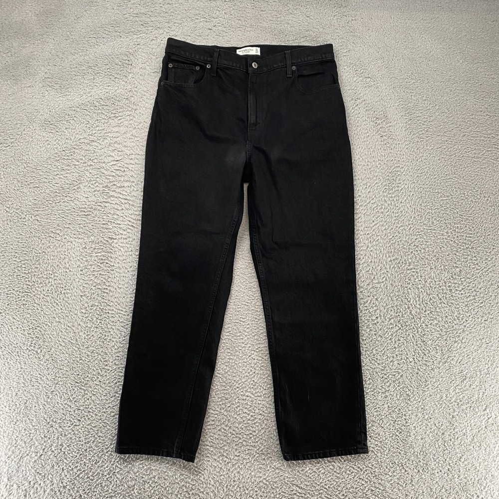 Abercrombie & Fitch 90s Straight Jeans Womens 14 Short Ultra High Rise Denim